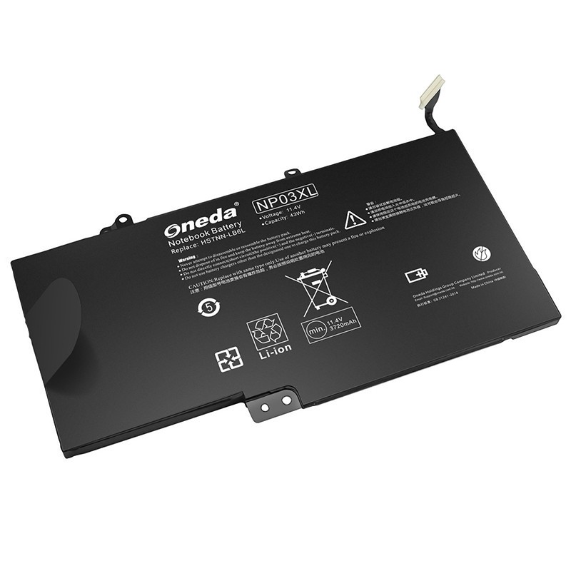 Oneda New Laptop Battery for HP Pavilion X360 13-A010DX Series NP03XL [Li-ion 4-cell 43Wh] 