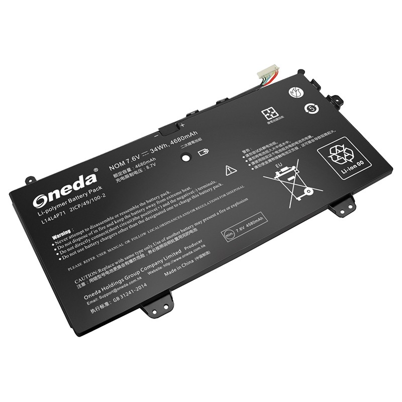 Oneda New Laptop Battery for Lenovo Yoga3 11  Series L14L4P71 [Li-polymer 4-cell 34Wh/4680mAh] 