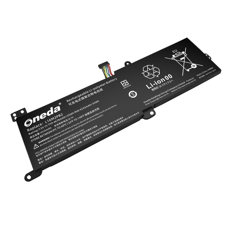 Oneda New Laptop Battery for Lenovo L16M2PB2 SeriesL16M2PB1 [Li-polymer 2-cell 35Wh/4670mAh] 