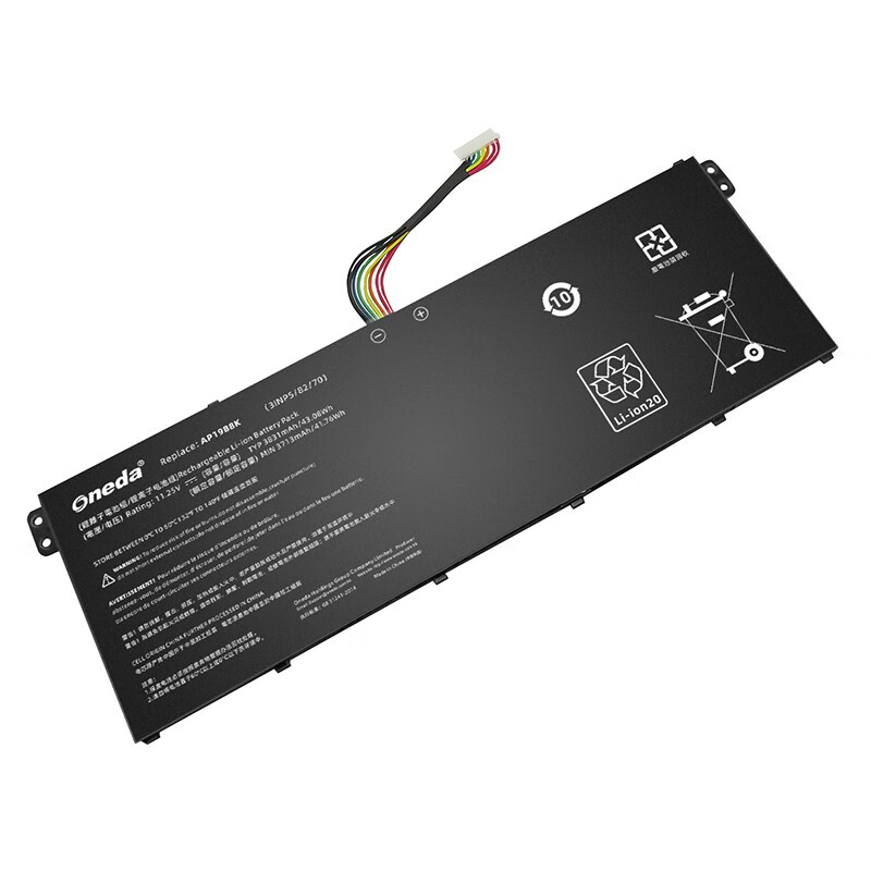 Oneda New Laptop Battery for Acer AP19B8K Series 3INP5/82/70 [Li-polymer 3-cell 3831mAh/43.08Wh] 