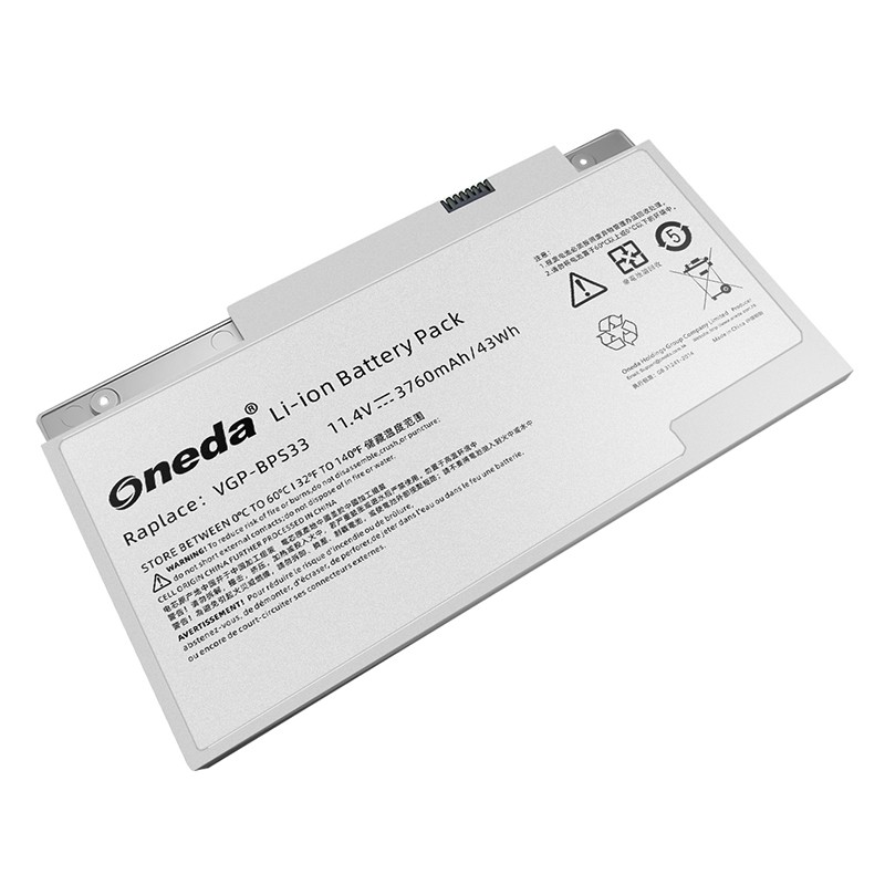 Oneda New Laptop Battery for Sony VGP-BPS33 Series SVT14 [Li-polymer 6-cell 3760mAh/43Wh] 