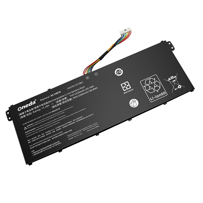 Oneda New Laptop Battery for Acer AC14B7K Series N18H2 [Li-polymer 4-cell 3220mAh/50.7Wh] 