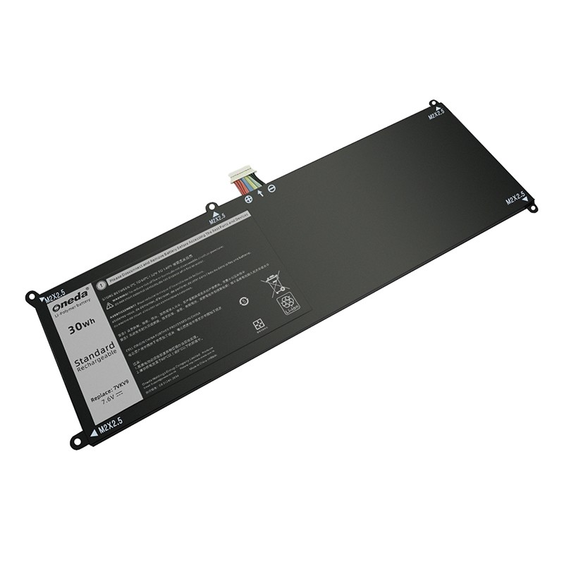 Oneda New Laptop Battery for DELL 7VKV9 Series 9TV5X [Li-polymer 2-cell 30Wh ] 