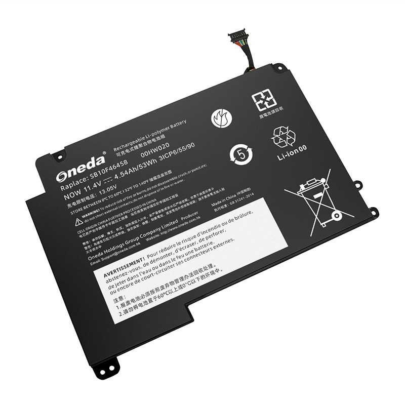 Oneda New Laptop Battery for Lenovo SB10F46458 Series SB10F46459 [Li-polymer 3-cell 4.54Ah/53Wh] 