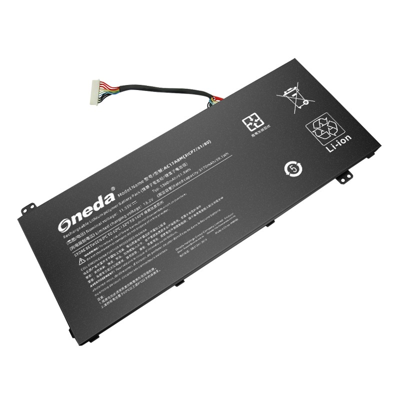 Oneda New Laptop Battery for Acer AC17A8M Series AC17A8M（3ICP7/61/80） [Li-polymer 3-cell 5360mAh/61.9Wh] 