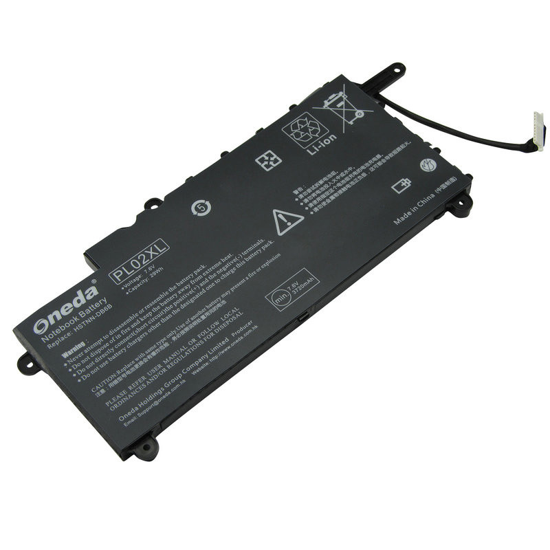 Oneda New Laptop Battery for HP PL02XL Series HSTNN-LB6B  [Li-polymer 2-cell 29Wh] 